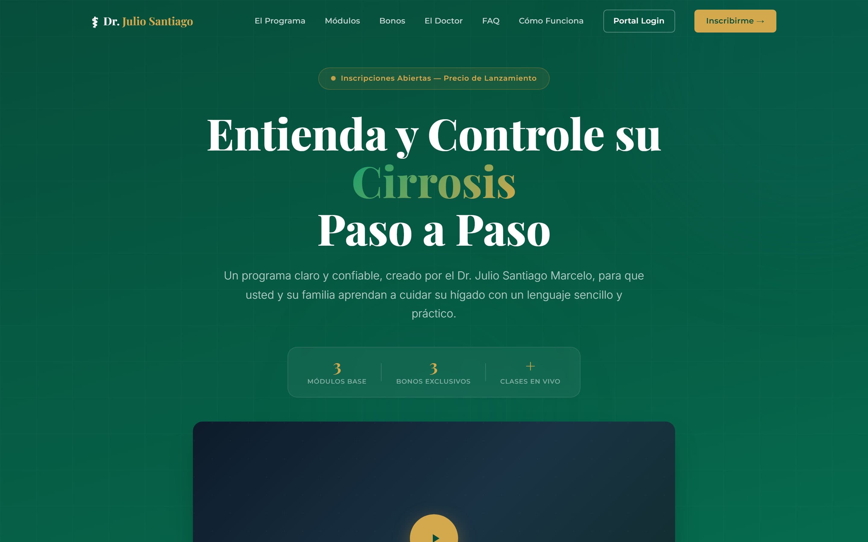 Programa Cirrosis · Patient Portal — live screenshot