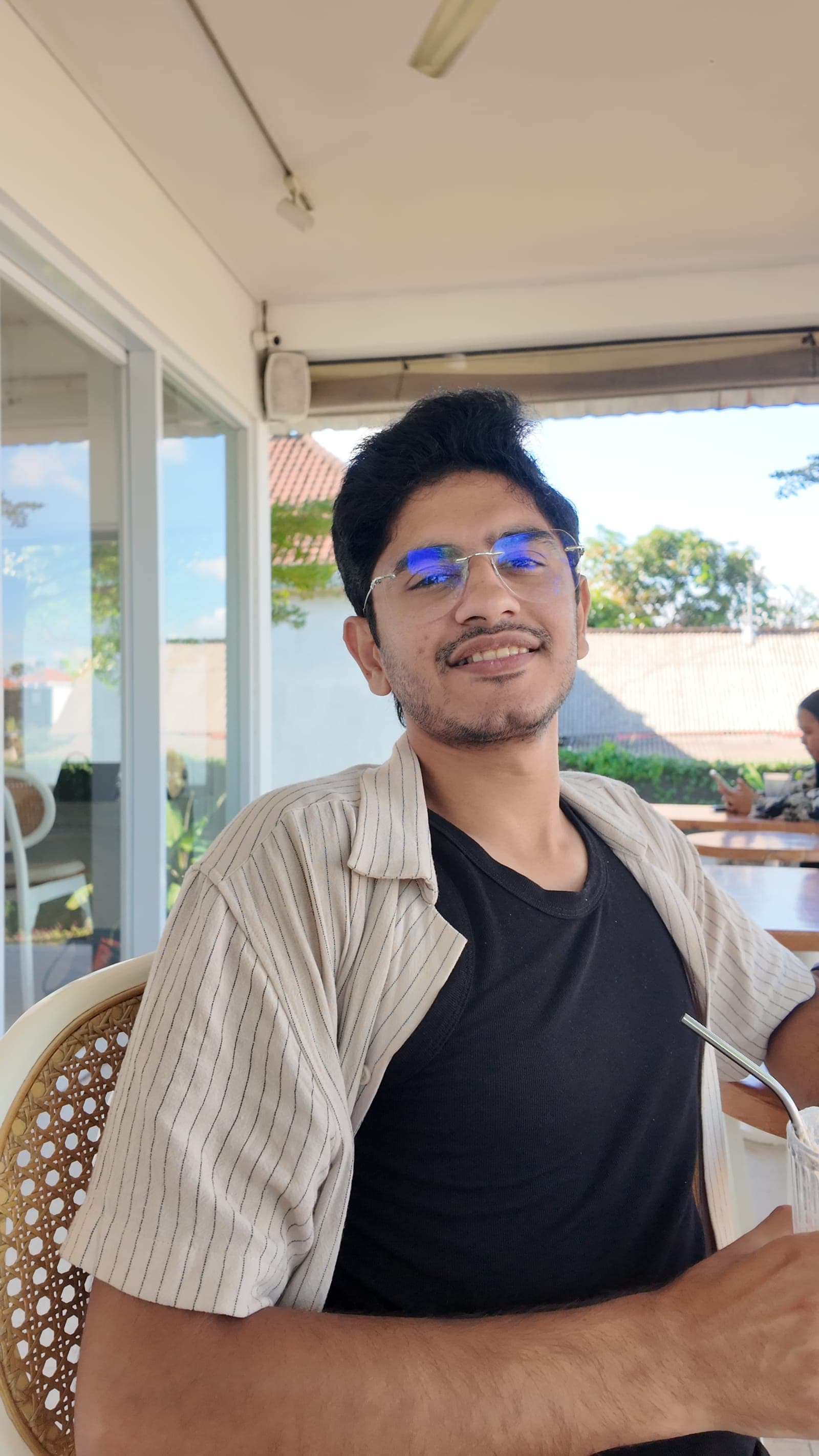Waseem Nasir, founder of SkynetLabs, on a Bali rooftop