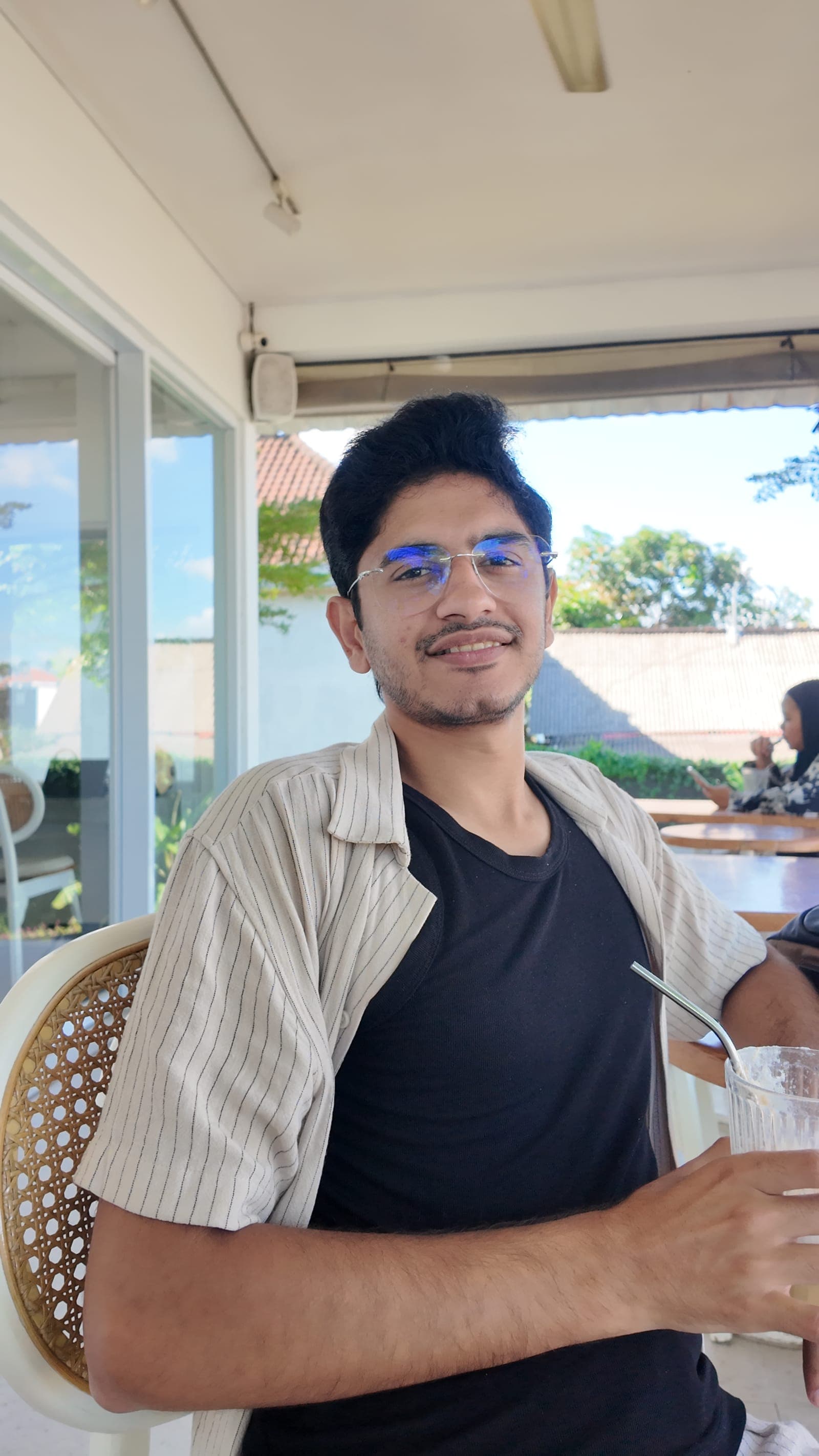 Waseem Nasir, founder of SkynetLabs, on a rooftop in Bali.