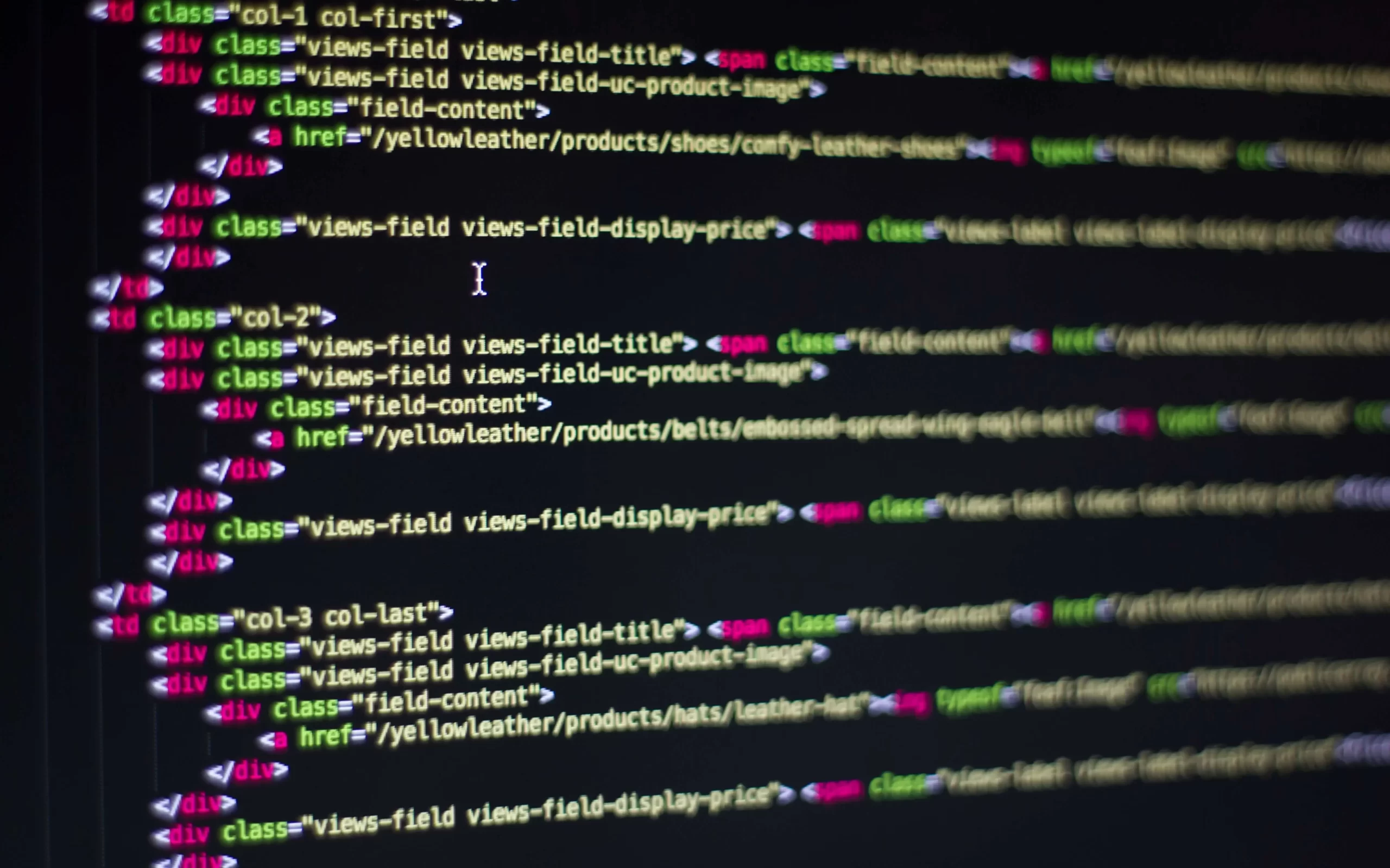 screenshor Custom Coding on laptop screen ac as a website management 