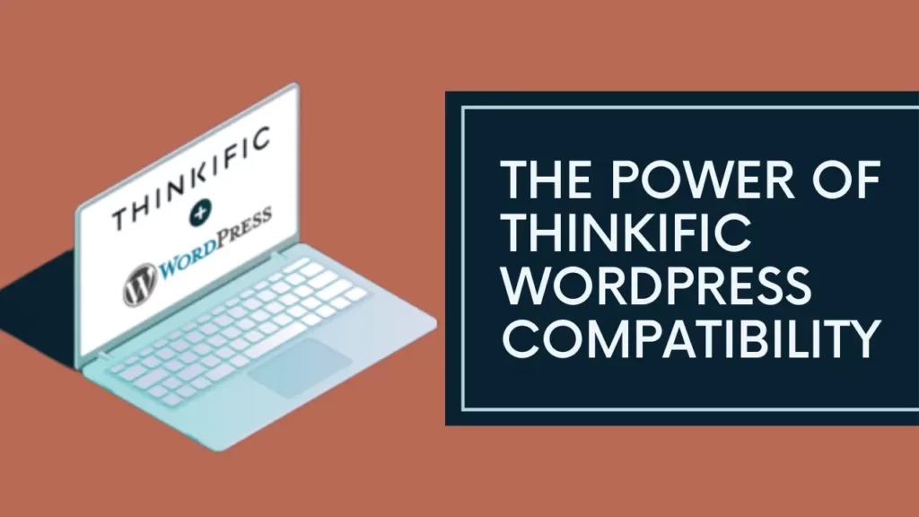 Image with a text of "Reflecting on the Power of Thinkific WordPress Compatibility"